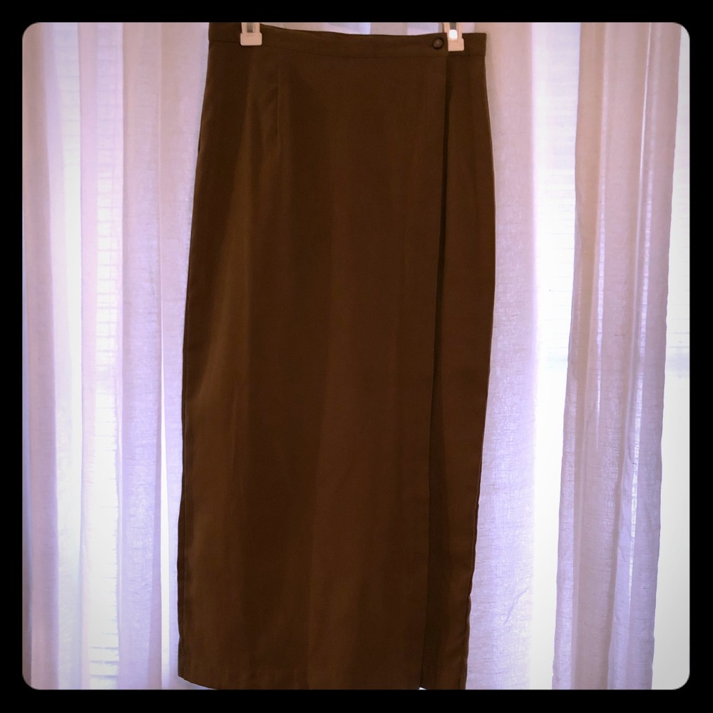 Brown Van Heusen wrap around skirt